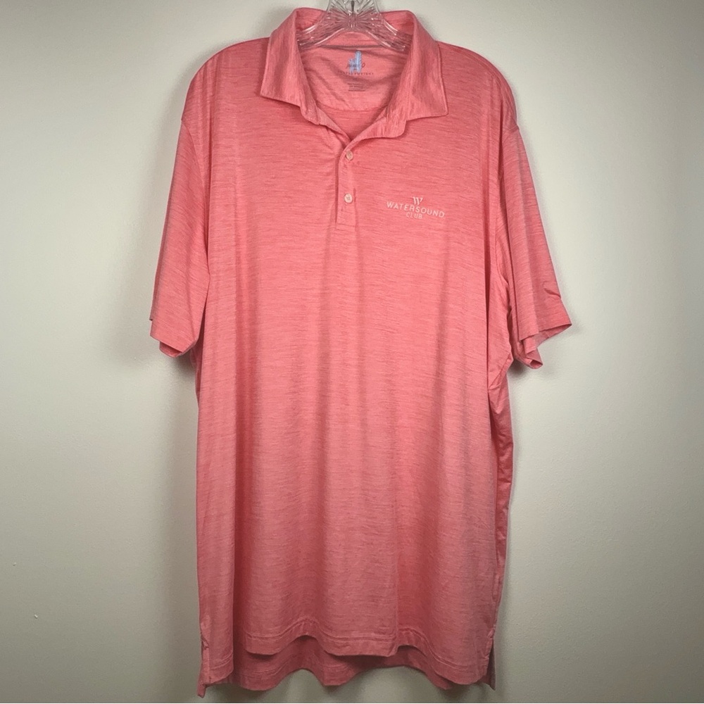 johnnie-O Featherweight Polo Shirt XL — Coral Pink Watersound Club Golf Logo